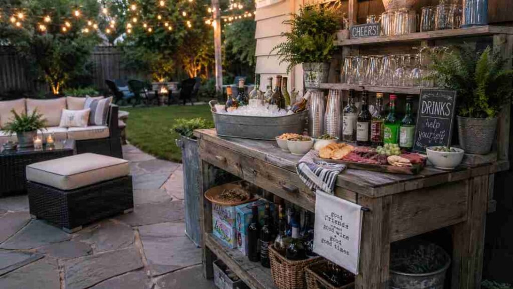 A Curated Drink and Snack Station